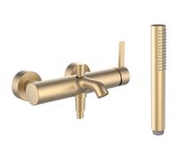 LAUFEN Kartell Mezclador monomando de bañera, visto, juego completo, 0041411, H3213370831411, Color: Oro pálido mate