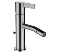 LAUFEN Kartell Mezclador monomando para bidé, sin válvula de desagüe, con barra de tracción, proyección 110mm, 0, H3413310901031, Color: acero inoxidable pulido