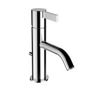 LAUFEN Kartell Mezclador monomando para lavabo, caño fijo, con válvula de desagüe, 115 mm de proyección, H3113310041011, Color: cromado