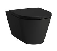 LAUFEN Kartell WC suspendido, cisterna baja, con Silent Flush sin borde, 545x370x355mm, H8213317160001, Color: Negro Mate