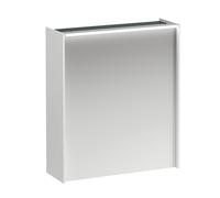 LAUFEN LANI armario con espejo, bisagra de puerta derecha, con elemento de iluminación LED, 620x210x715mm, H4037321122611, Color: Blanco brillante