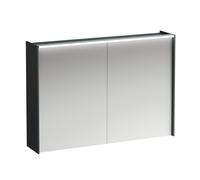 LAUFEN LANI armario con espejo, dos puertas, con elemento de iluminación LED, 1020x210x715mm, 1, H4037921122661, Color: Gris de tráfico