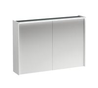 LAUFEN LANI armario con espejo, dos puertas, con elemento de iluminación LED, 1020x210x715mm, 1, H4037921122611, Color: Blanco brillante