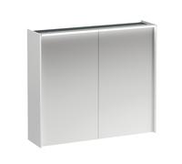 LAUFEN LANI armario con espejo, dos puertas, con elemento de iluminación LED, 820x210x715mm, H4037621122601, Color: Blanco Mate