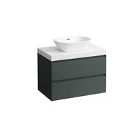 LAUFEN LANI encimera de lavabo blanco mate incl. mueble bajo lavabo, 1 hueco en el centro, 785x495x580mm, H4045511122661, Color: Gris de tráfico