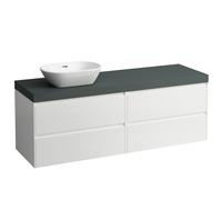 LAUFEN LANI encimera de lavabo gris tráfico incl. mueble bajo, 1 hueco a la izquierda, 1570x495x580mm, H4055921129991, Color: multicolor
