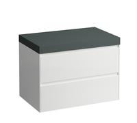 LAUFEN LANI encimera de lavabo gris tráfico incl. mueble bajo lavabo, sin recorte, 785x495x580mm, H4055501122611, Color: Blanco brillante