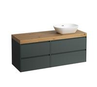LAUFEN LANI encimera de lavabo roble silvestre incl. mueble bajo lavabo, 1 hueco a la derecha, 1370x495x580mm, H4065831122661, Color: Gris de tráfico