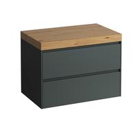 LAUFEN LANI encimera de lavabo roble silvestre incl. mueble bajo lavabo, sin recorte, 785x495x580mm, H4065501122661, Color: Gris de tráfico