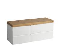 LAUFEN LANI encimera de lavabo roble silvestre incl. mueble bajo lavabo, sin recorte, cajón grande a la derecha,1370x495x580mm, H4065811129901, Color: Color especial