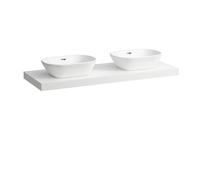 LAUFEN LANI placa de lavabo, recortable izquierda y derecha, 1370x495x65mm, H4046841122601, Color: Blanco mate