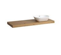 LAUFEN LANI placa de lavabo, un corte a la derecha, 1370x495x65mm, H4046831122671, Color: Roble silvestre