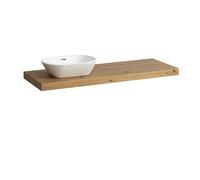 LAUFEN LANI placa de lavabo, un recorte a la izquierda, 1370x495x65mm, H4046821122671, Color: Roble silvestre