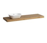 LAUFEN LANI placa de lavabo, un recorte a la izquierda, 1570x495x65mm, H4046921122671, Color: Roble silvestre