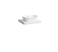 LAUFEN LANI placa de lavabo, un recorte en el centro, 585x495x65mm, H4046411122601, Color: Blanco mate