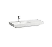 LAUFEN Lavabo Meda, empotrable, repisa derecha, 1000x460mm, 3 agujeros para grifería, con rebosadero, H8171187571081, Color: Blanco Mate