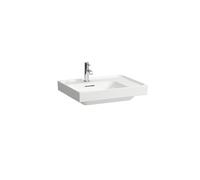 LAUFEN Lavabo Meda, empotrable, repisa derecha, 600x460mm, 1 agujero para grifo, con rebosadero, H8171114001041, Color: Blanco con LCC