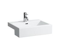 LAUFEN Living City Lavabo semi-encastrado, con rebosadero, 3 agujeros para grifo, 550x460mm, blanco., H8134320001081