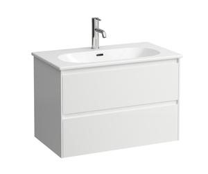 LAUFEN LUA Juego completo Lani, lavabo incl. mueble bajo lavabo, 800x515x440mm, H8600872611041, Color: Blanco brillante