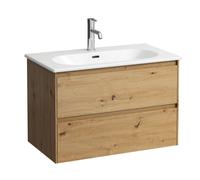 LAUFEN LUA Juego completo Lani, lavabo incl. mueble bajo lavabo, 800x515x440mm, H8600872671041, Color: Roble silvestre
