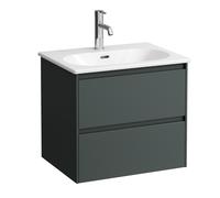 LAUFEN LUA juego completo, lavabo incl. mueble bajo lavabo, 600x515x440mm, H8600832661041, Color: Gris de tráfico