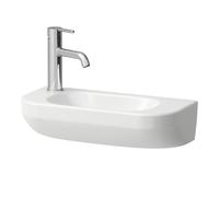 LAUFEN LUA lavabo con enjuague manual, 1 agujero de grifo a la izquierda, lavabo a la derecha, sin rebosadero, 500x230mm, 2, H8150824001131, Color: Blanco con LCC