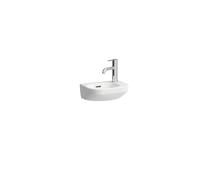 LAUFEN LUA lavabo con enjuague manual, 1 grifo a la derecha, lavabo a la izquierda, con rebosadero, 360x250mm, H8150804001061, Color: Blanco con LCC