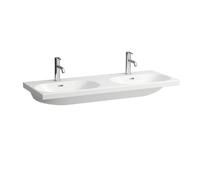LAUFEN LUA lavabo doble, 2 agujeros para grifo, con rebosadero, 1200x460mm, H8140814001041, Color: Blanco con LCC