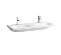 LAUFEN LUA lavabo doble, sin agujero para grifo, con rebosadero, 1200x460mm, H8140814001091, Color: Blanco con LCC