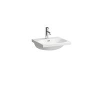 LAUFEN LUA lavabo, sin agujero para grifo, con rebosadero, 500x460mm, encastrado, H8100814001091, Color: Blanco con LCC