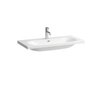 LAUFEN LUA lavabo sobre encimera, sin agujero para grifo, con rebosadero, 1000x460mm, H8160894001091, Color: Blanco con LCC