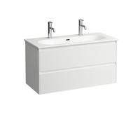 LAUFEN LUA Set Lani juego completo, lavabo 2 agujeros para grifo incl. mueble bajo para lavabo, 1000x515x440mm, H8600889991071, Color: Color especial
