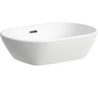 LAUFEN LUA lavabo bol, sin agujero para grifo, con rebosadero, 500x350mm, H8120834001091, Color: Blanco con LCC