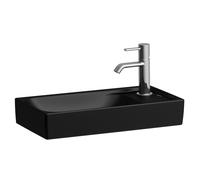 Laufen Meda lavabo 46x23.5 cm rectangular clásico-para mueble negro mate H8151137161141