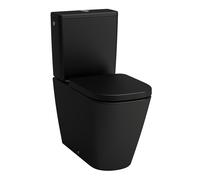 LAUFEN Meda WC combinado de pie, sin borde, cisterna silenciosa, 360x680mm, cisterna profunda, H8241117160001, Color: Negro Mate