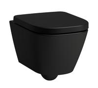 LAUFEN Meda WC suspendido Advanced compacto, sin borde, Silent Flush, 360x490mm, montaje empotrado Washdown flush, H8201137160001, Color: Negro Mate