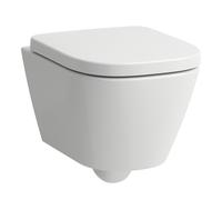 LAUFEN Meda WC suspendido Advanced compacto, sin borde, Silent Flush, 360x490mm, montaje empotrado Washdown flush, H8201137570001, Color: Blanco Mate