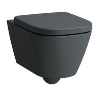 LAUFEN MEDA WC suspendido Advanced, sin borde, descarga silenciosa, 360x540mm, fijación oculta, descarga profunda, H8201107580001, Color: Grafito mate