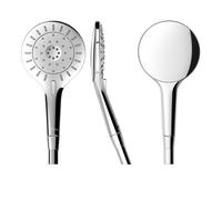 LAUFEN MyTwin120 teleducha, RubiClean, 3 funciones, EcoChoice, diámetro 120mm, 100000, HF939029100000, Color: cromado
