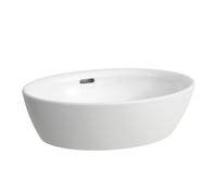 LAUFEN PRO B lavabo bol, sin agujero para grifo, con rebosadero, 520x390mm, H8129644001091, Color: Blanco con LCC