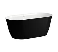 LAUFEN PRO Bañera independiente, Marbond, 1500x700x590mm, H2439520680001, Color: exterior negro mate/ interior blanco brillante