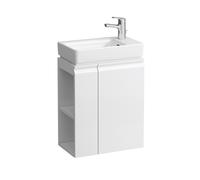 LAUFEN Pro S juego completo, lavabo, 1 grifo a la derecha, incl. mueble bajo lavabo, puerta a la derecha, repisa a la izquierda, 690x480mm, H8629644751041, Color: Blanco brillante