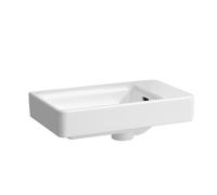 LAUFEN PRO S lavabo con enjuague manual, lavabo izquierdo, sin agujero para grifo, con rebosadero, 480x280mm, H815954A001091, Color: Blanco con LCC Activo