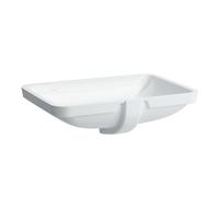 LAUFEN PRO S lavabo encastrado, sin agujero para grifo, con rebosadero, 595x430mm, US cerrado, H8119680001091, Color: Blanco