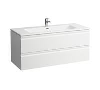 LAUFEN Pro S Set 1200, lavabo, 1 agujero para grifo, rebosadero, incl. mueble bajo lavabo, 2 cajones, 1200x500mm, H8619674791041, Color: Roble decoración ligera