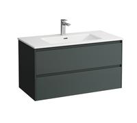 LAUFEN Pro S Set Lani juego completo 1000, lavabo incl. mueble bajo lavabo, 1000x500x540mm, H8649672661041, Color: Gris de tráfico