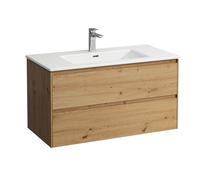 LAUFEN Pro S Set Lani juego completo 1000, lavabo incl. mueble bajo lavabo, 1000x500x540mm, H8649672671041, Color: Roble silvestre