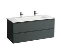 LAUFEN Pro S Set Lani juego completo 1200, lavabo, 2 agujeros para grifería, incl. mueble bajo lavabo, 1200x500x540mm, H8649692661071, Color: Gris de tráfico