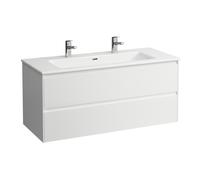 LAUFEN Pro S Set Lani juego completo 1200, lavabo, 2 agujeros para grifería, incl. mueble bajo lavabo, 1200x500x540mm, H8649692611071, Color: Blanco brillante