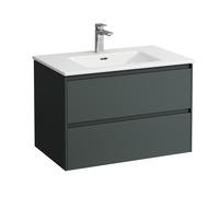 LAUFEN Pro S Set Lani juego completo 800, lavabo incl. mueble bajo lavabo, 800x500x540mm, H8649652661041, Color: Gris de tráfico